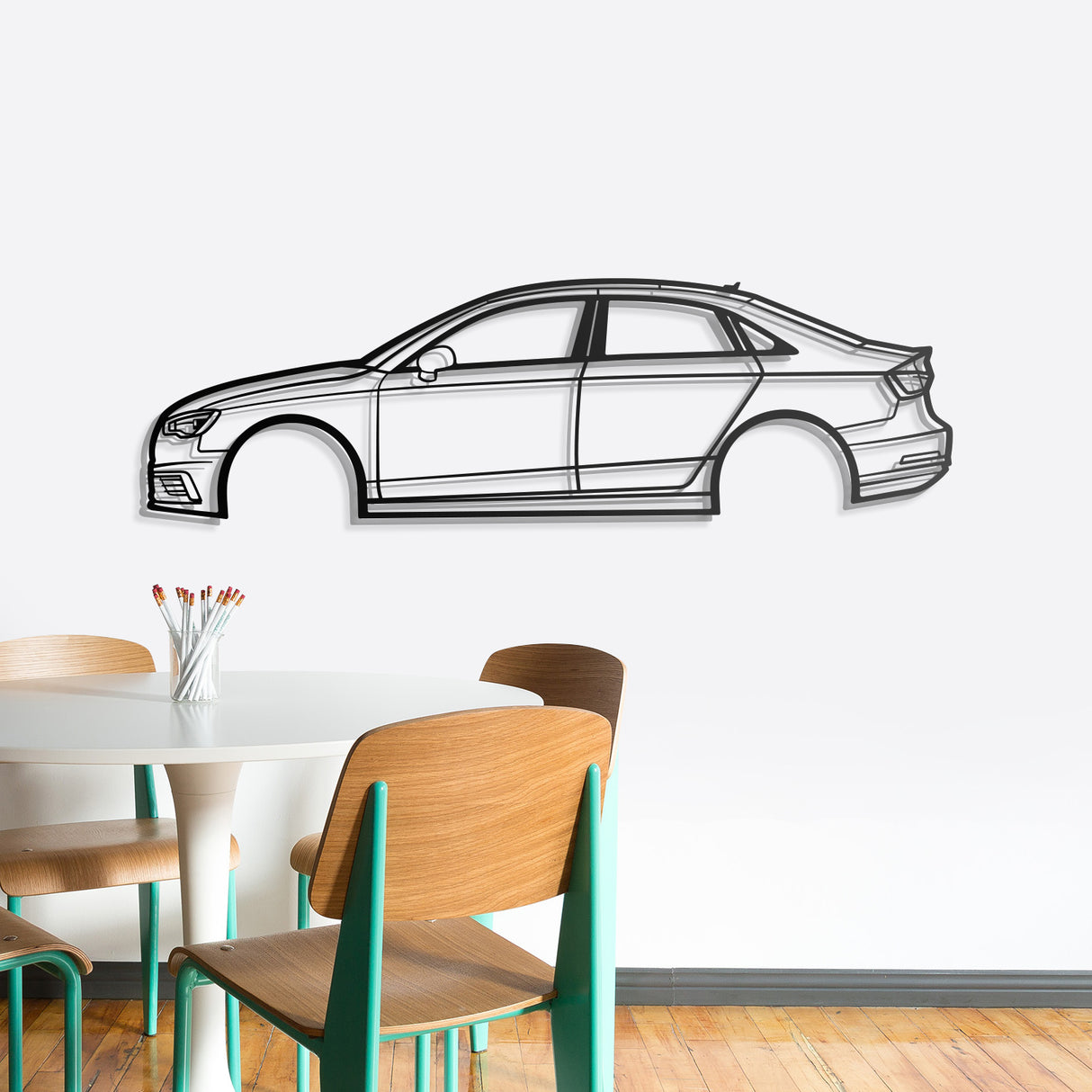 2015 A3 Sedan Metal Car Wall Art - NC0521