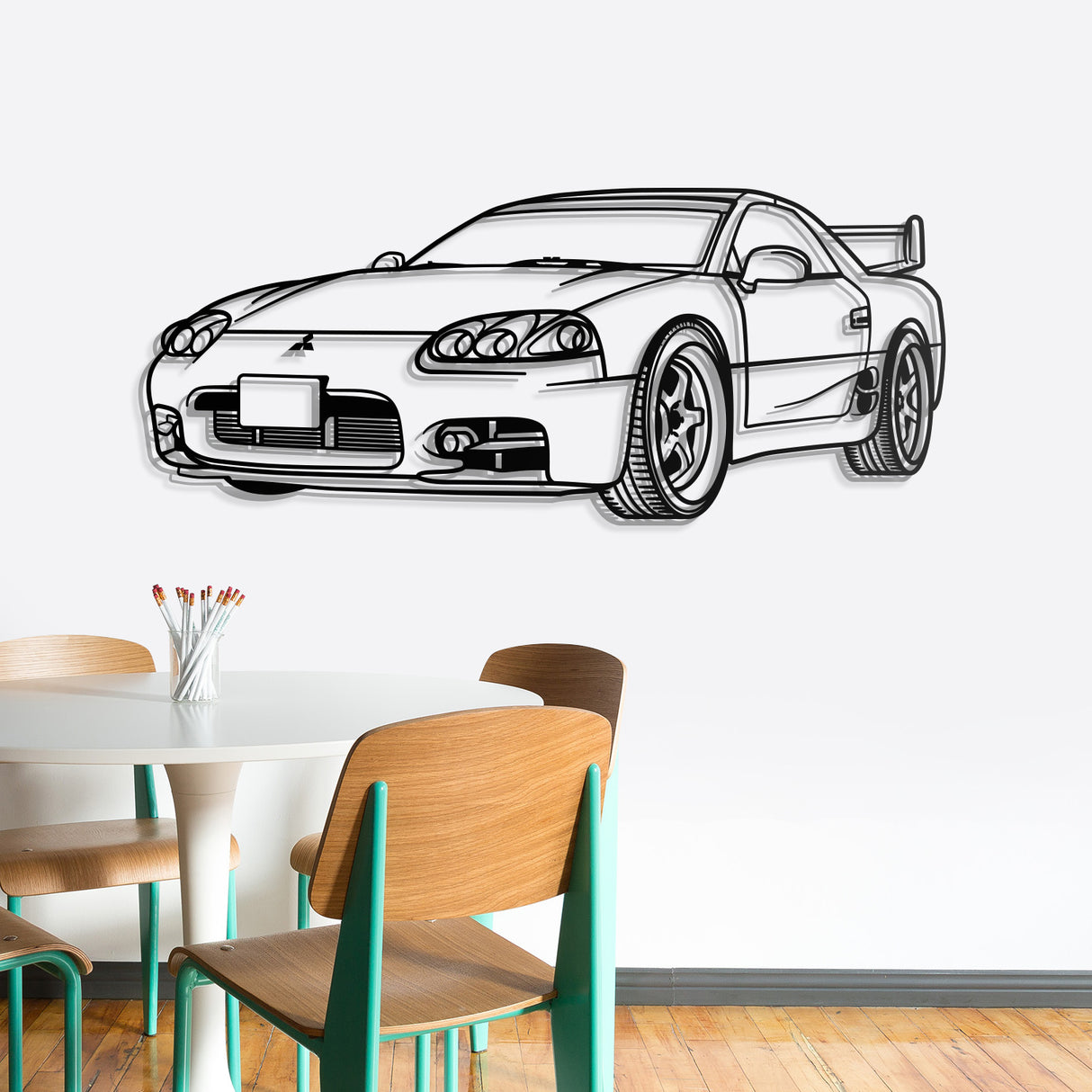 1999 3000GT Perspective Metal Car Wall Art - NC0455