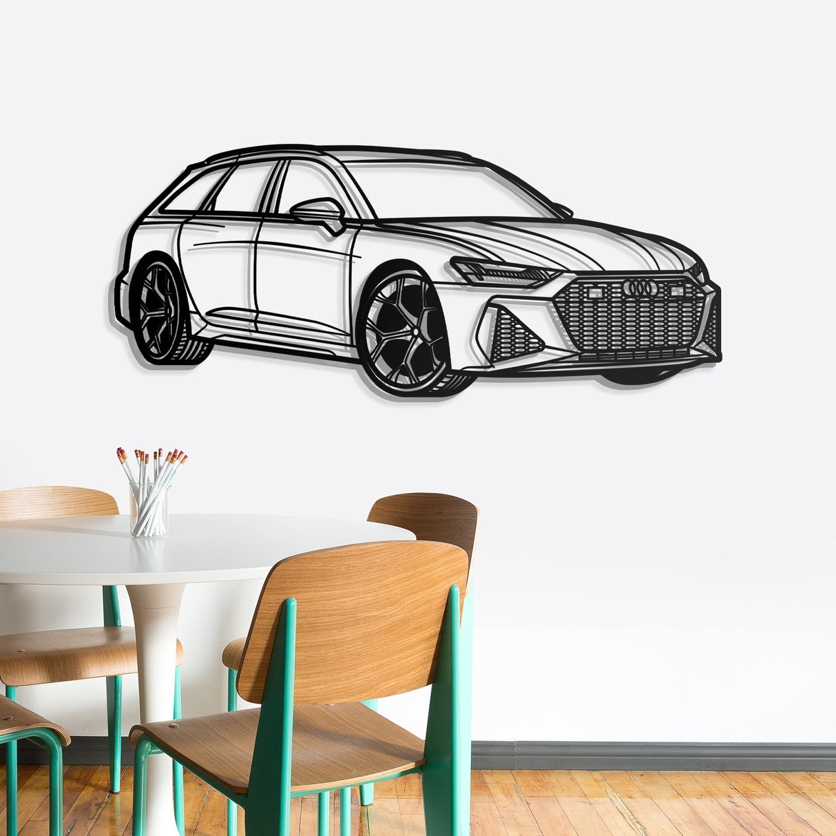 RS6 Perspective Metal Car Wall Art - NC0426