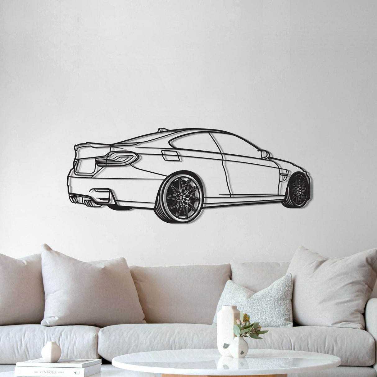 M4 Back Perspective Metal Car Wall Art - NC1299