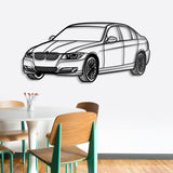 E90 Perspective Metal Car Wall Art - NC0429