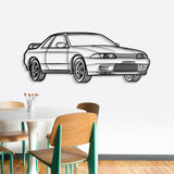 GTR R32 Perspective Metal Car Wall Art - NC0456