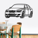 2005 E60 M5 Perspective Metal Car Wall Art - NC0427