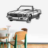 1976 W107 Convertible Perspective Metal Car Wall Art - NC0451