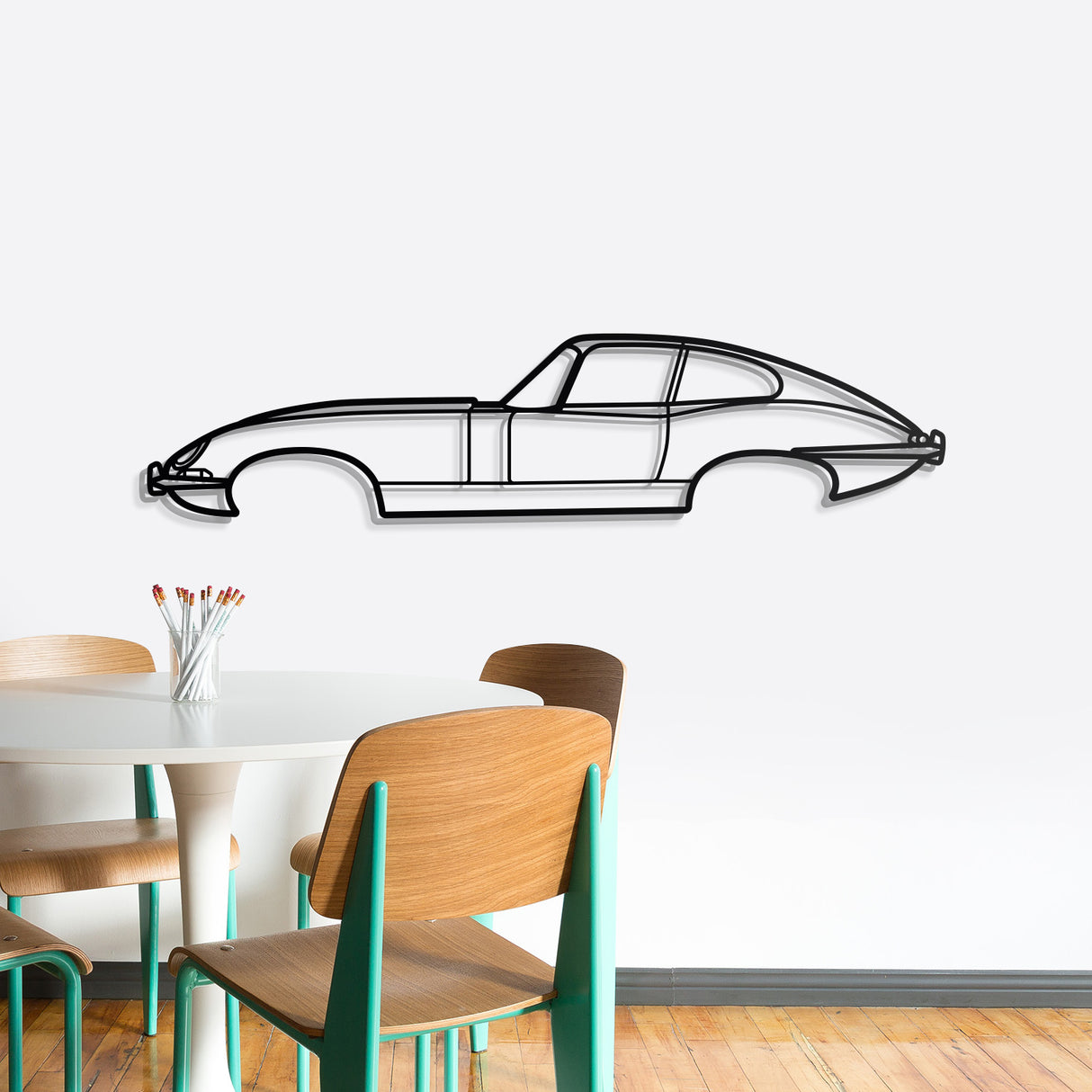 1961 E-Type Metal Car Wall Art - NC0063