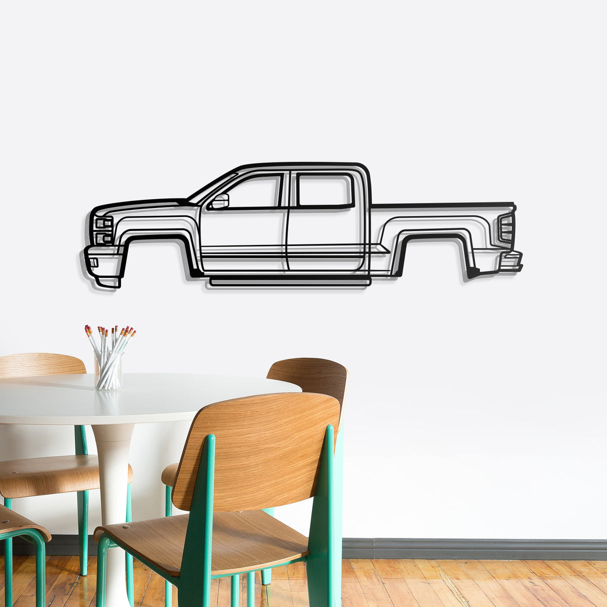 2015 Silverado 1500 Metal Car Wall Art - NC0540