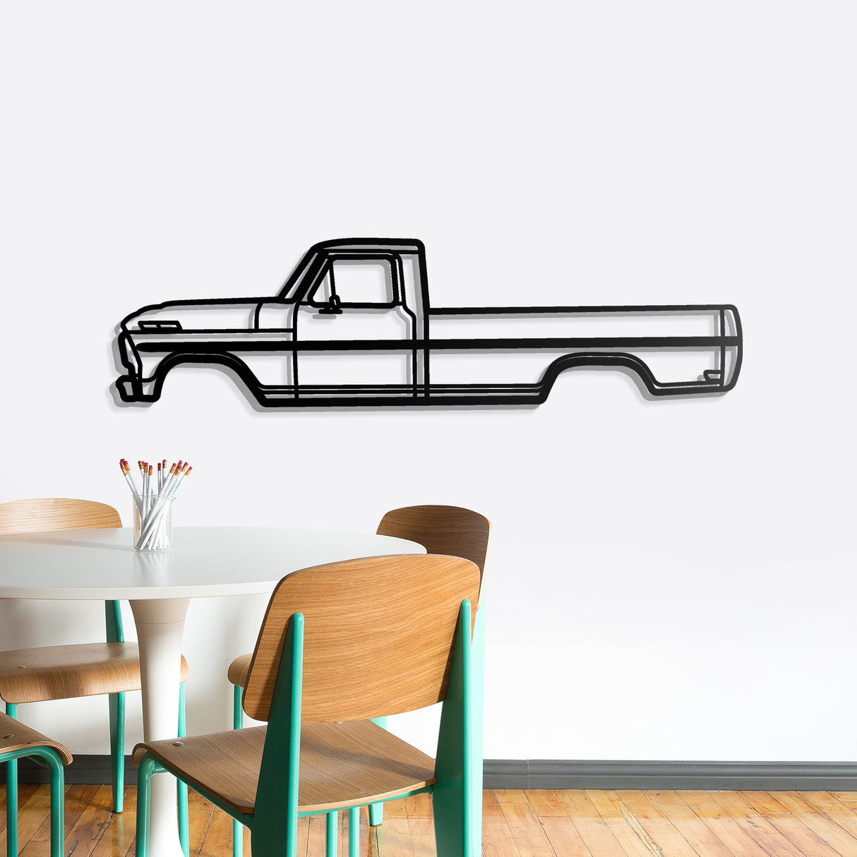 1968 F-100 Metal Car Wall Art - NC0501