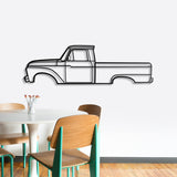 1966 F-100 Metal Car Wall Art - NC0084