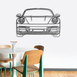 911 Model 992 Front View Metal Car Wall Art - NC0865