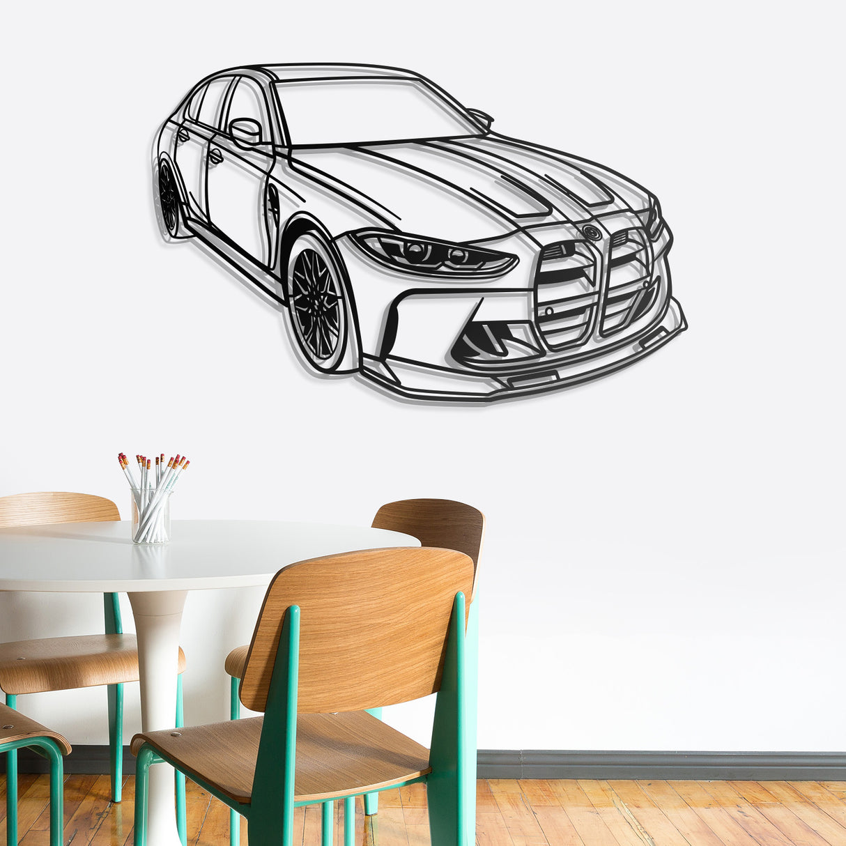 2021 M3 G80 Competition Perspective Metal Car Wall Art - NC0467