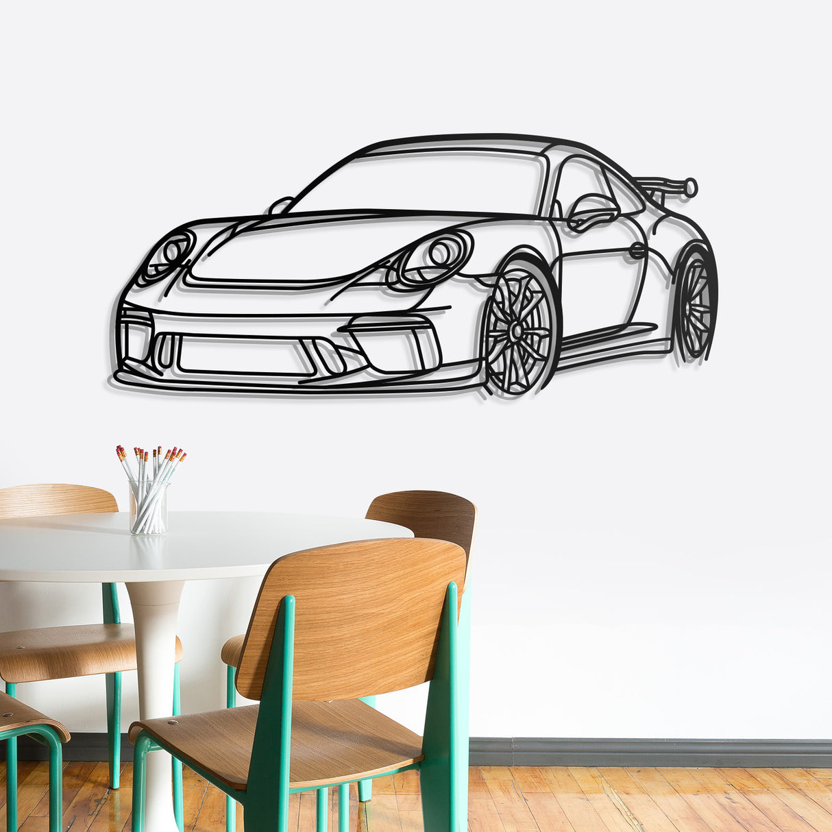 911 GT3 Model 991 Front Angle Metal Car Wall Art - NC0852