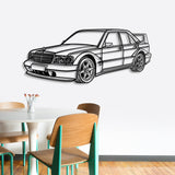 1990 190E 2.5-16 EVO II Perspective Metal Car Wall Art - NC0453