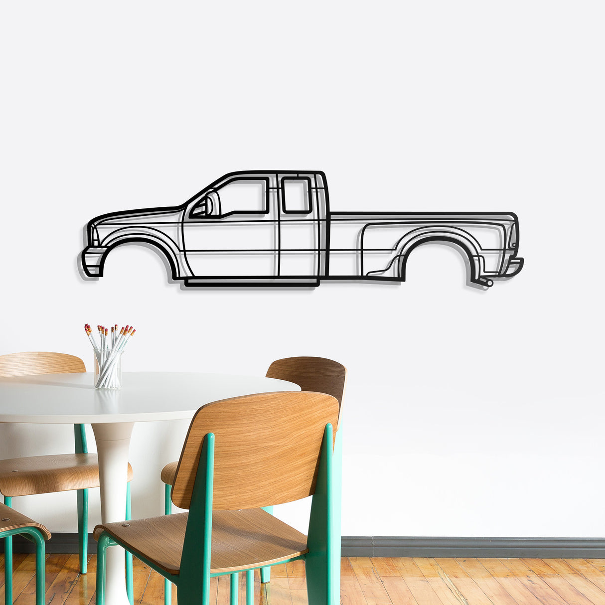 1999 F-350 Super Duty 1st Gen Metal Car Wall Art - NC0275