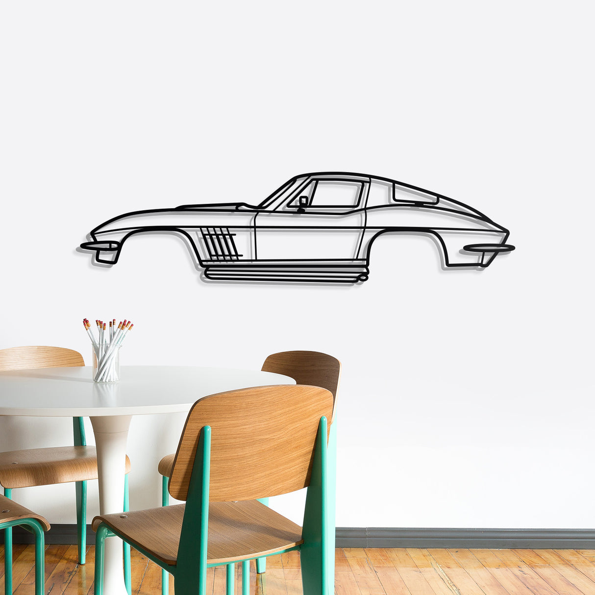 1967 Corvette Stingray 427 Metal Car Wall Art - NC0095