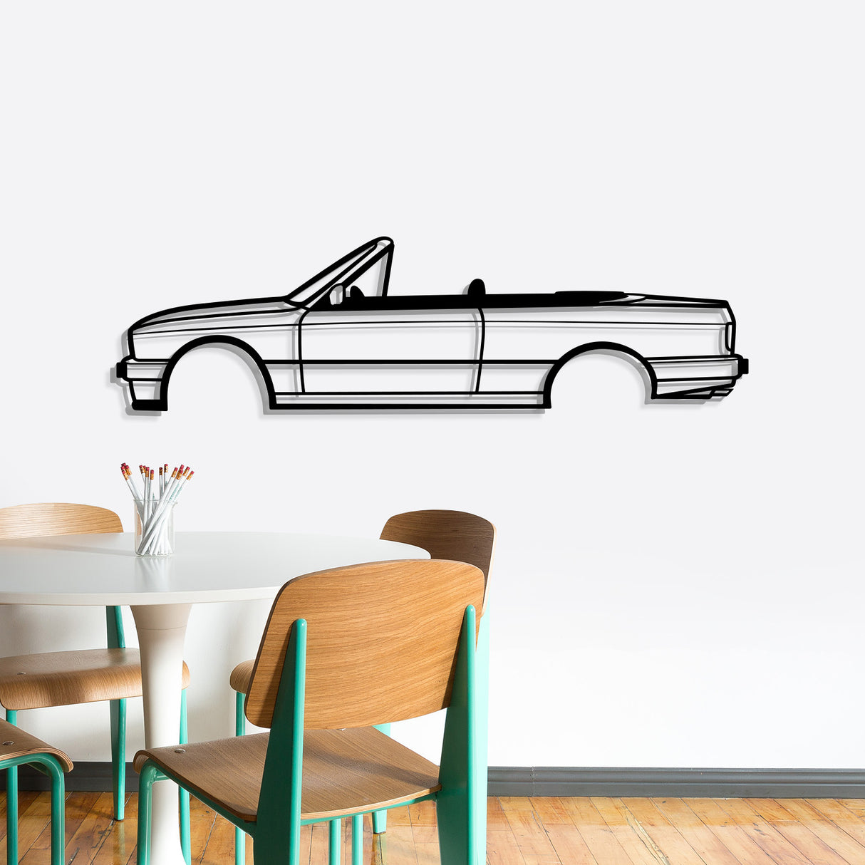 E30 Cabrio Metal Car Wall Art - NC0932