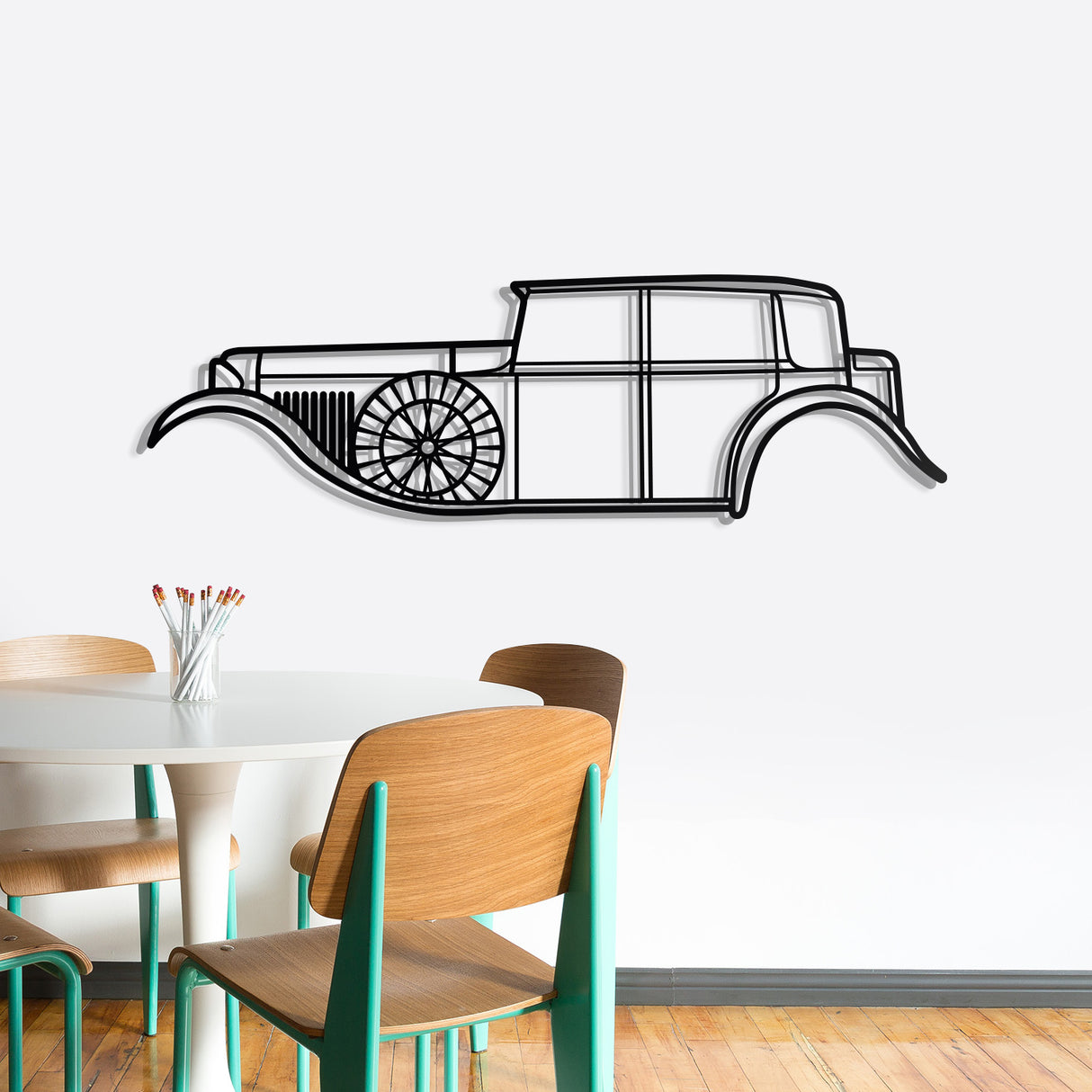 1930 8 Litre Metal Car Wall Art - NC0002