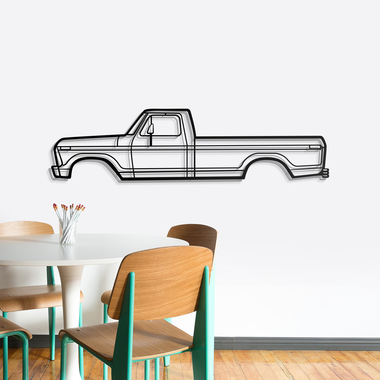 1975 F-150 6th Gen Metal Car Wall Art - NC0167