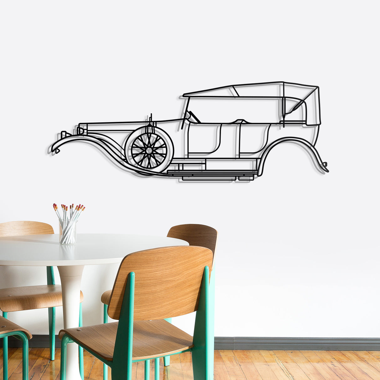 1907 Silver Ghost Metal Car Wall Art - NC0003