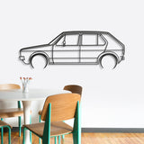 1976 Golf MK1 Detailed Metal Car Wall Art - NC0173