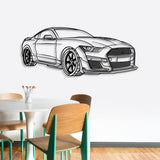 Mustang Shelby GT500 Perspective Metal Car Wall Art - NC0445