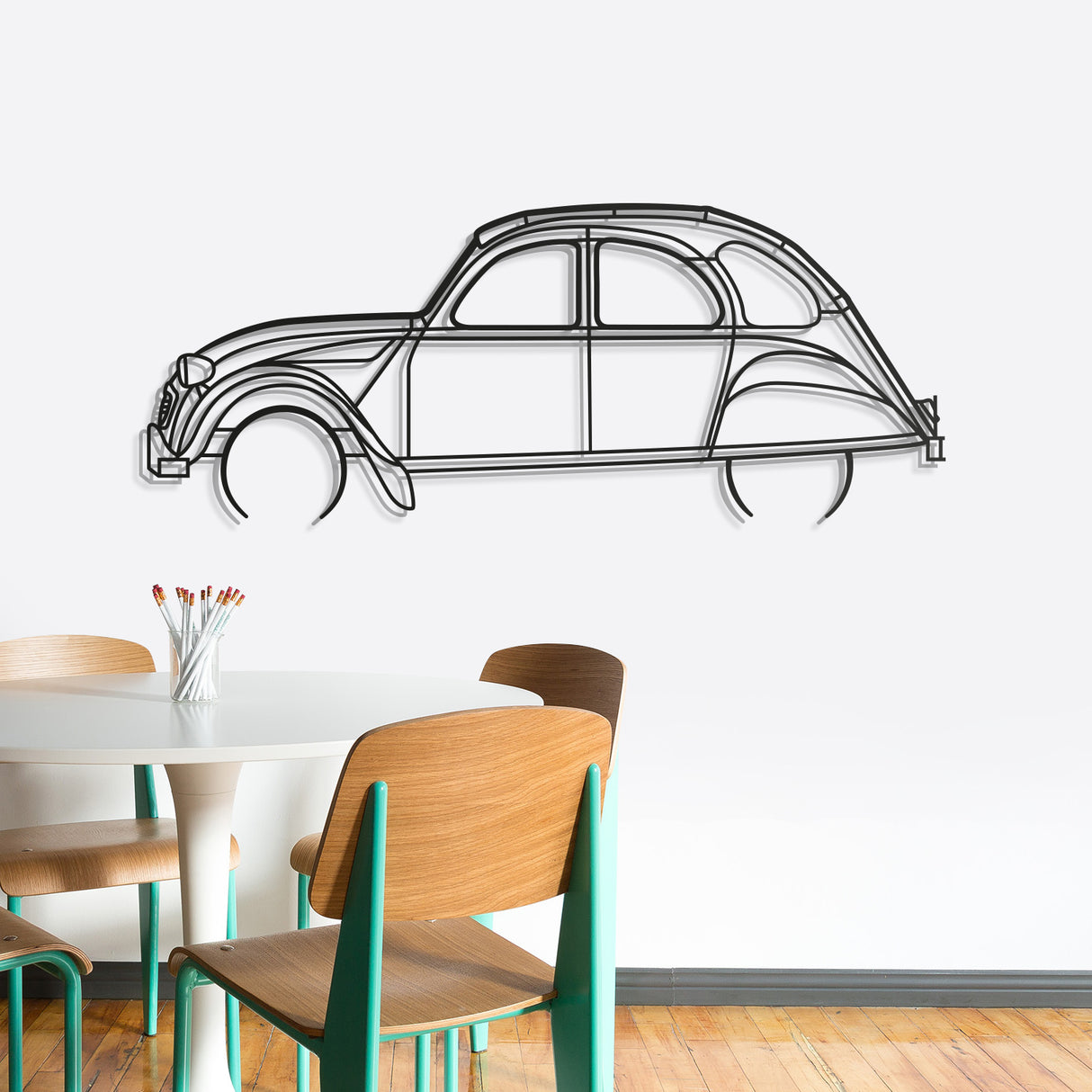 1966 2CV Metal Car Wall Art - NC0080