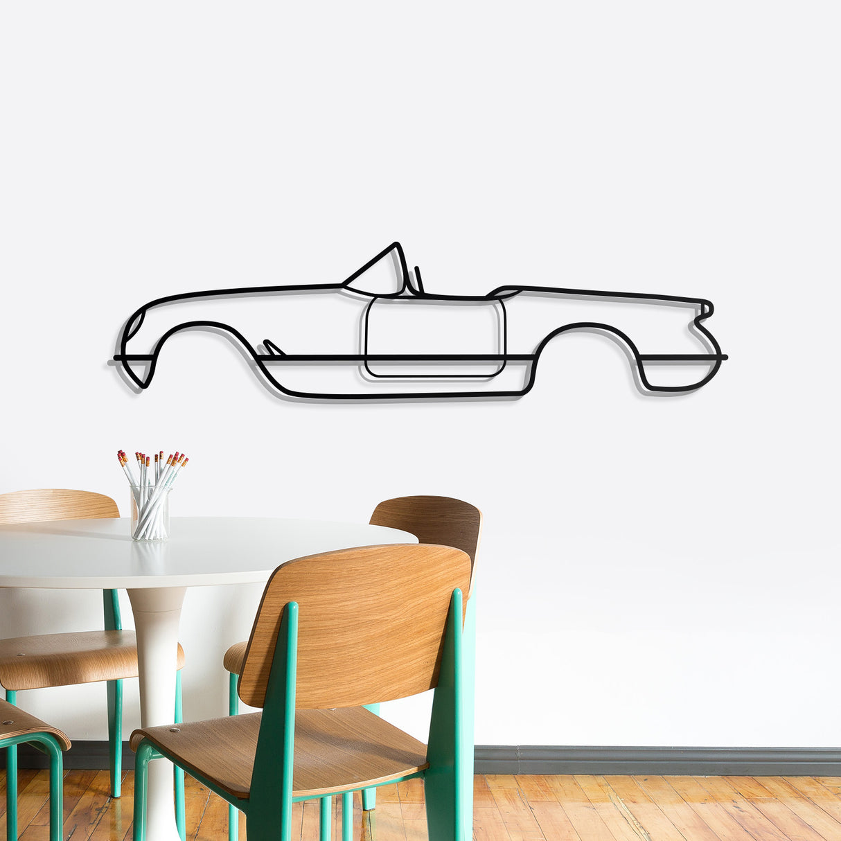 1953 Corvette Metal Car Wall Art - NC0027