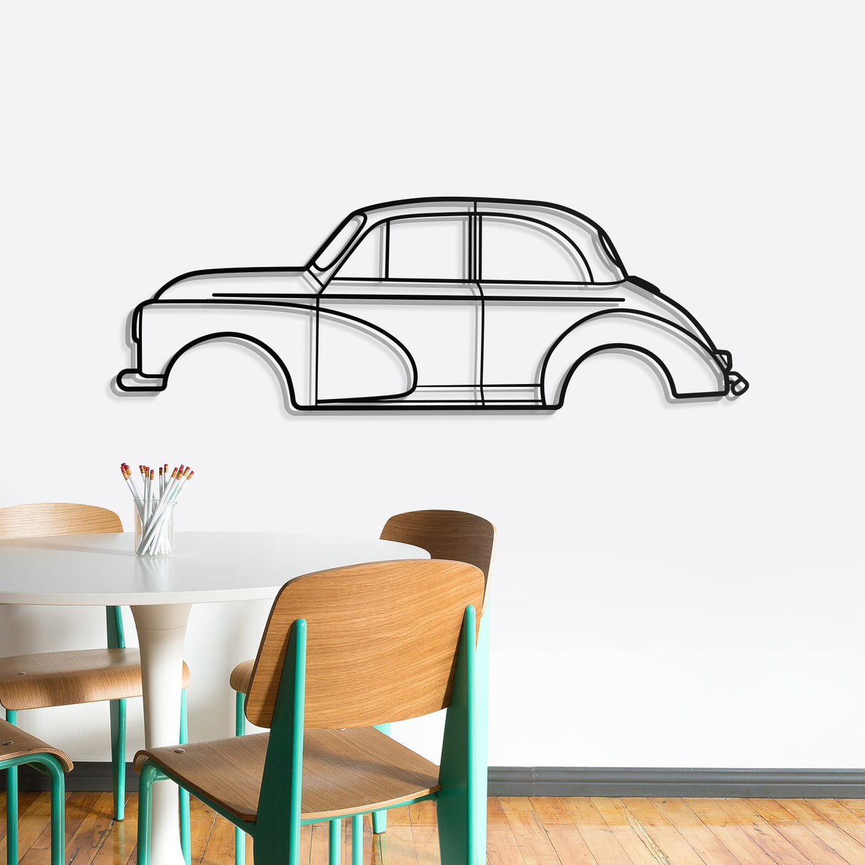 1953 Morris Minor 1000 Metal Car Wall Art - NC0028