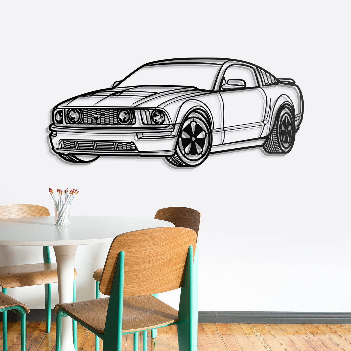 2005 Mustang Perspective Metal Car Wall Art - NC0442