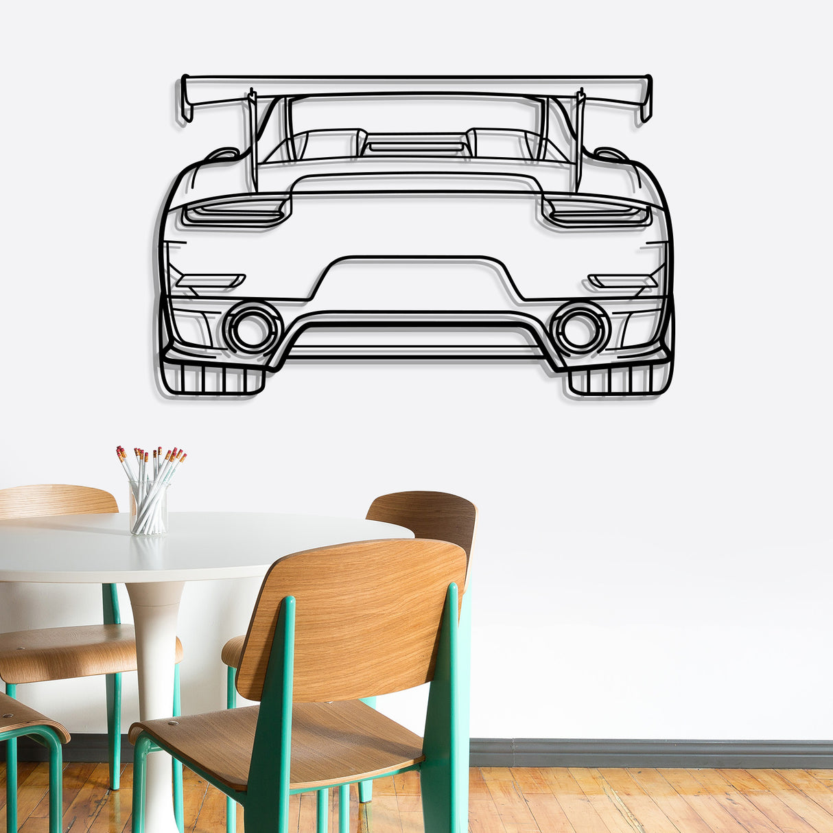 911 GT2 RS Model 991 Back Metal Car Wall Art - NC0850