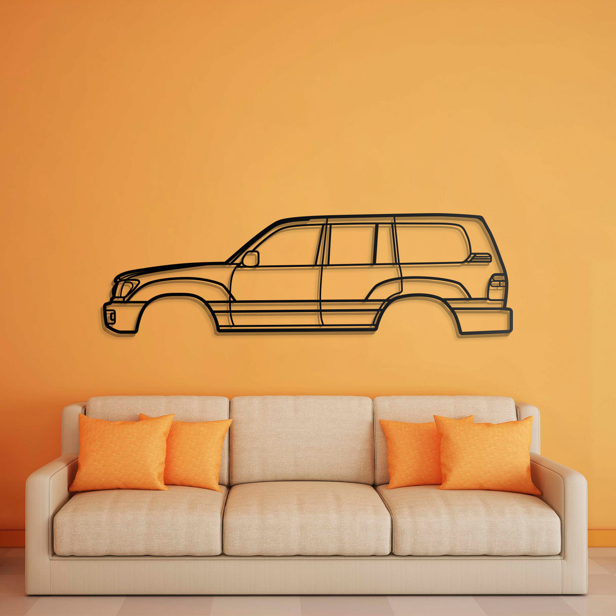 1998 Land Cruiser 6th Gen (J100) Metal Car Wall Art - NC0268