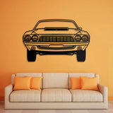 1972 Challanger Front View Metal Car Wall Art - NC0146