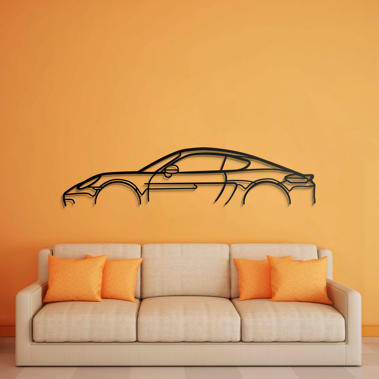 Cayman 718 Classic Metal Car Wall Art - NC0895