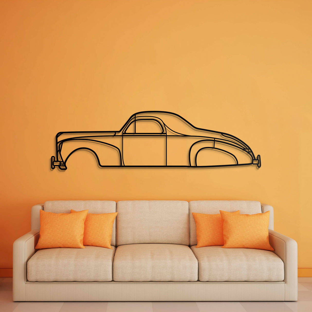 1936 Zephyr Metal Car Wall Art - NC0020