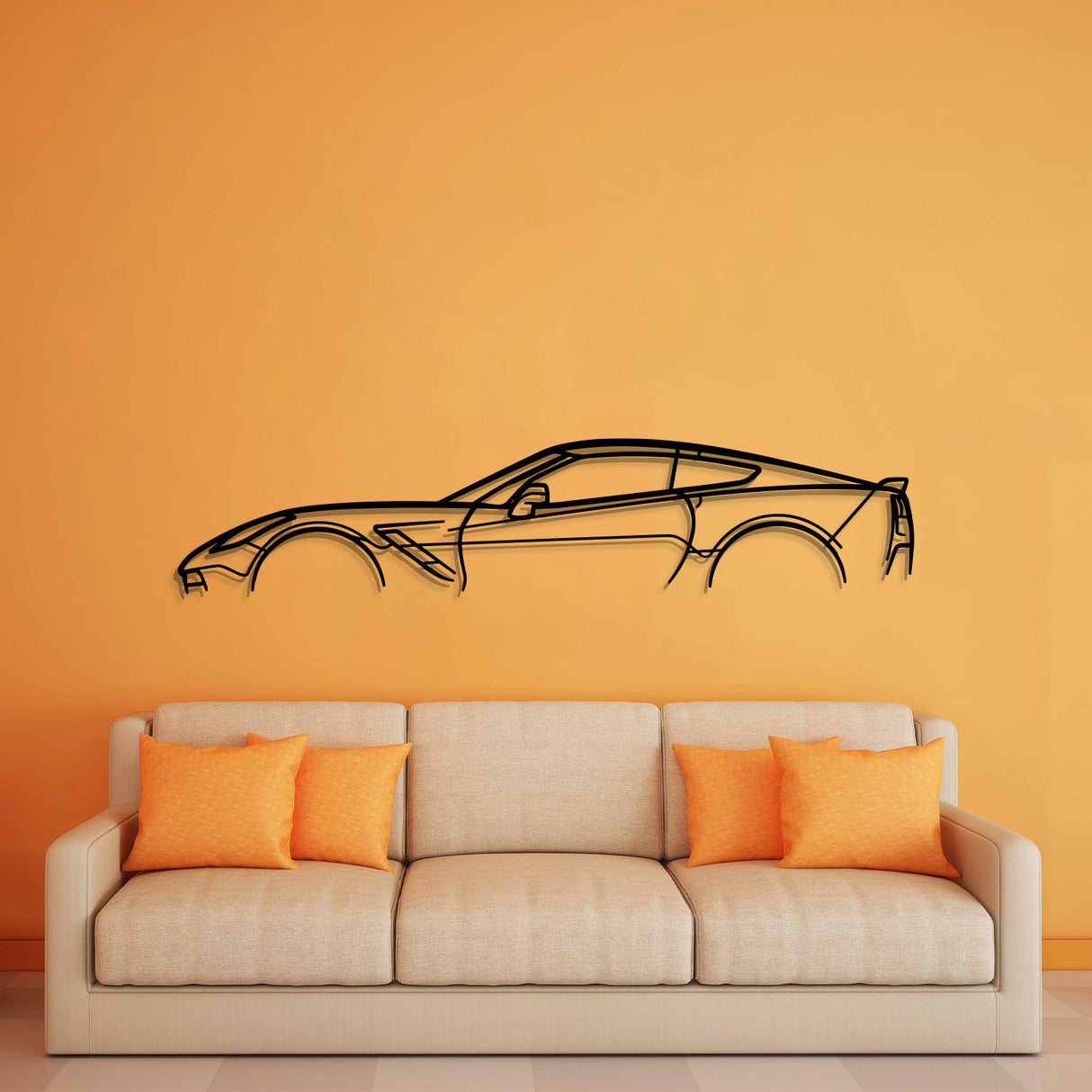 Corvette C7 Metal Car Wall Art - NC0921