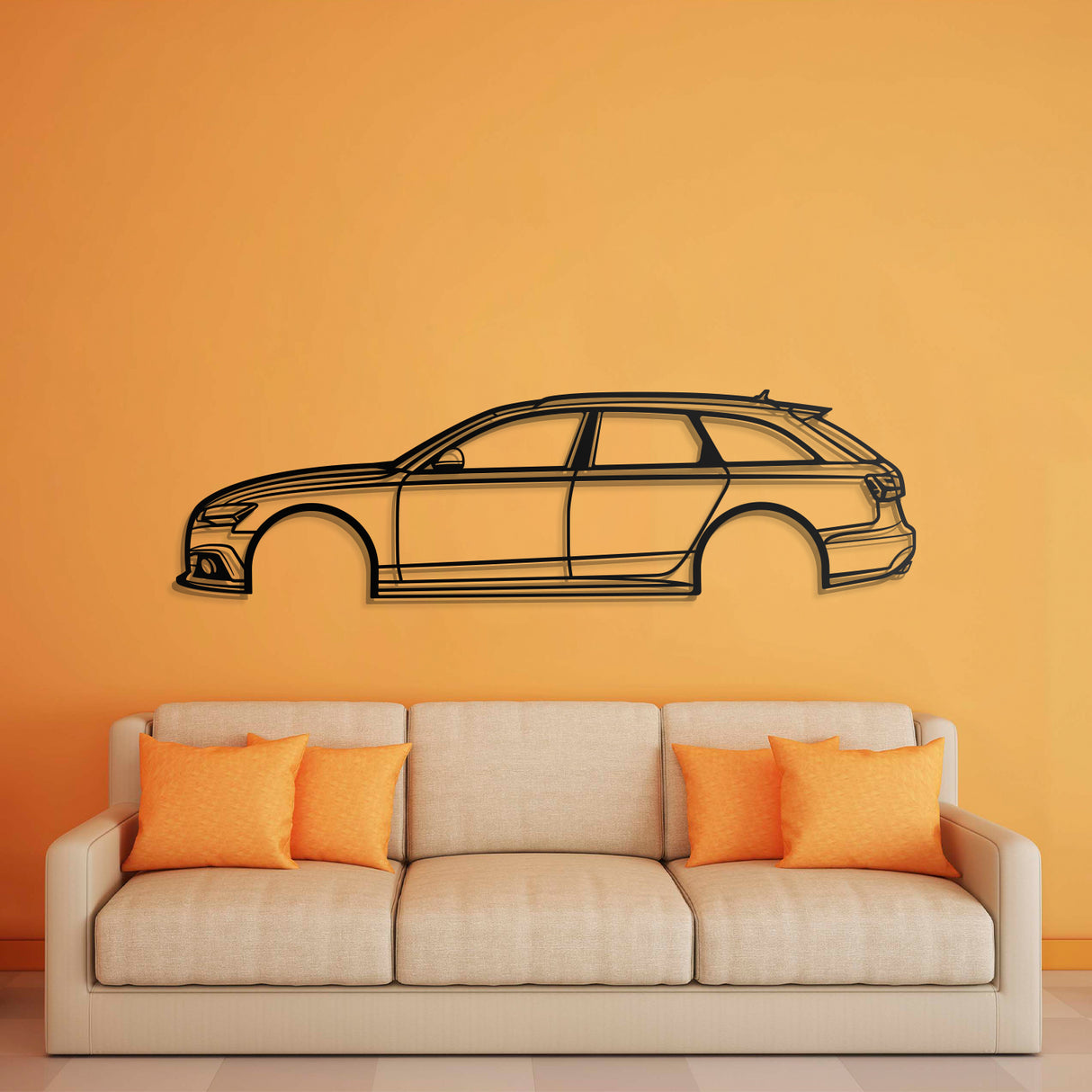 2017 A6 Avant Metal Car Wall Art - NC0578