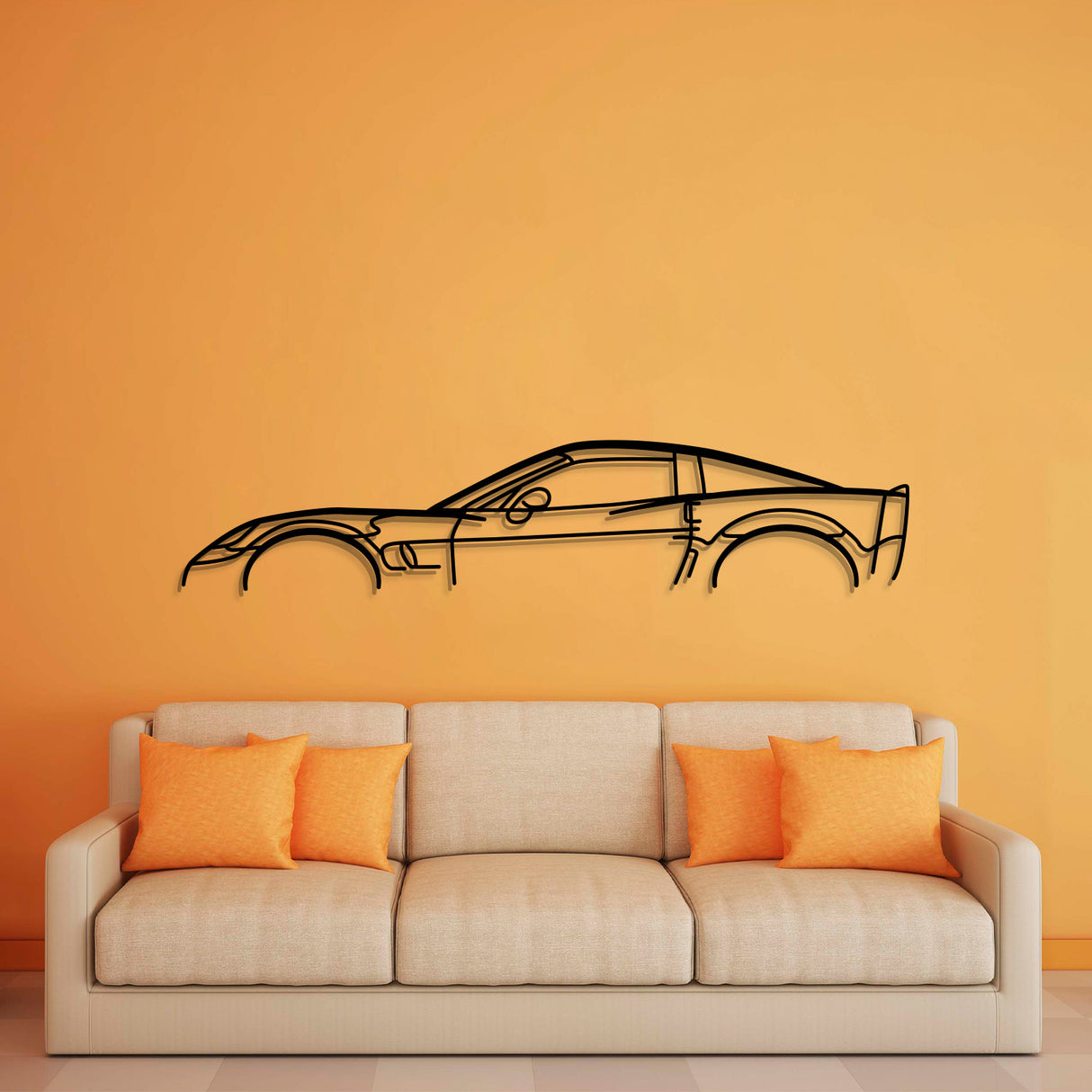 Corvette C6 ZR1 Classic Metal Car Wall Art - NC0917