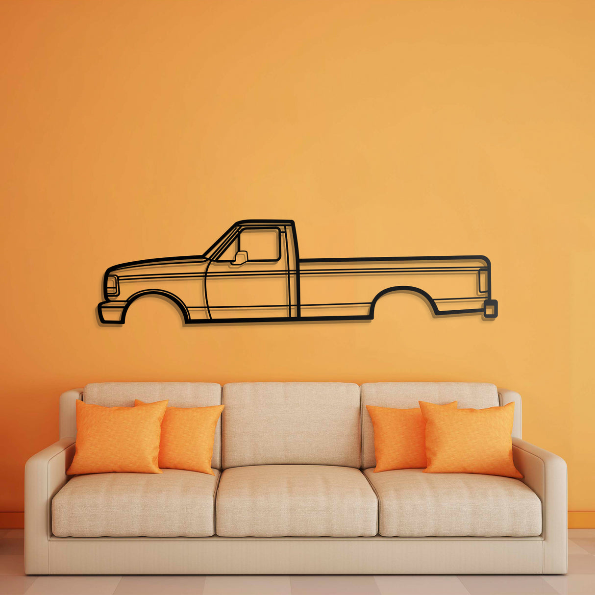 1992 F-150 9th Gen Metal Car Wall Art - NC0240