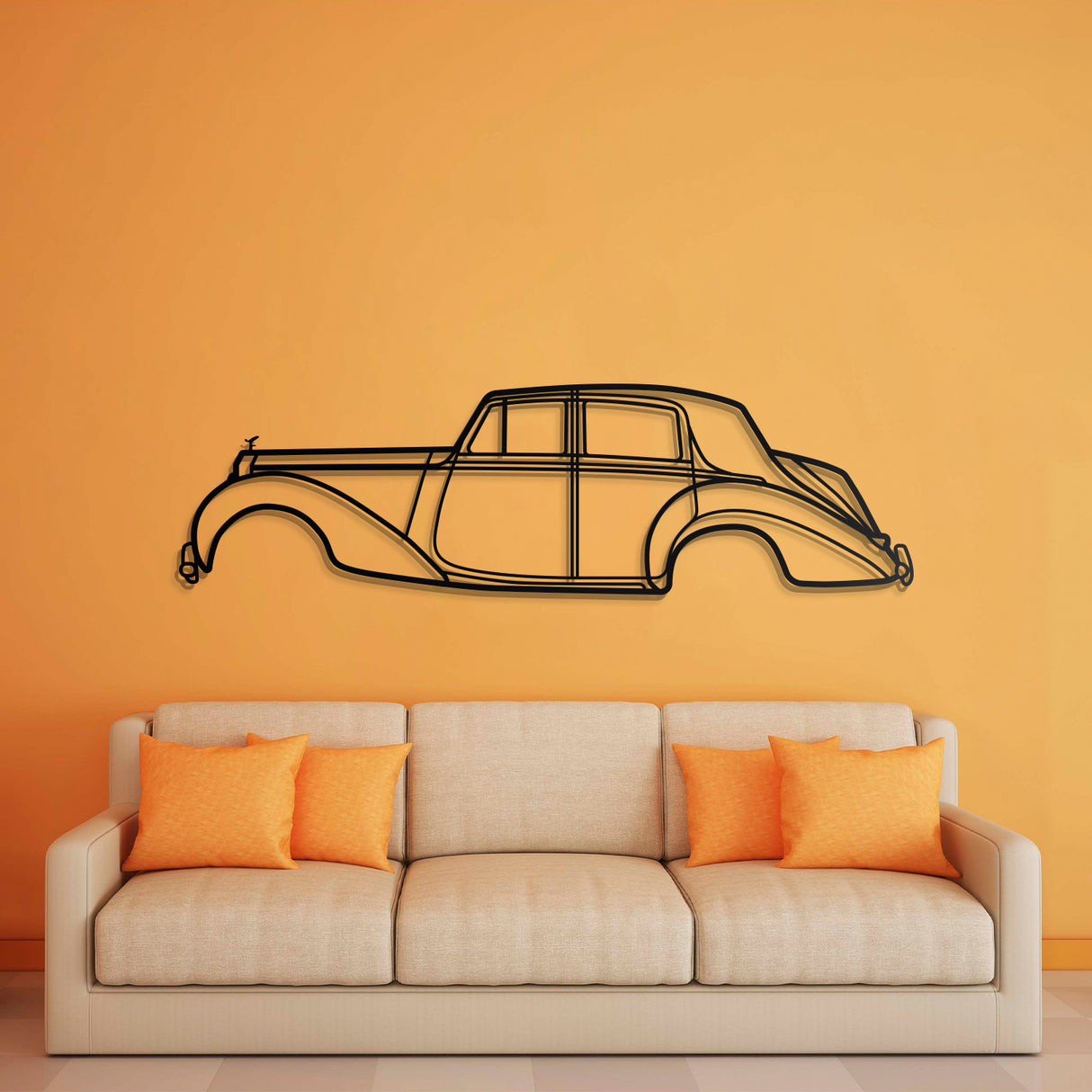 1949 Silver Dawn Metal Car Wall Art - NC0025