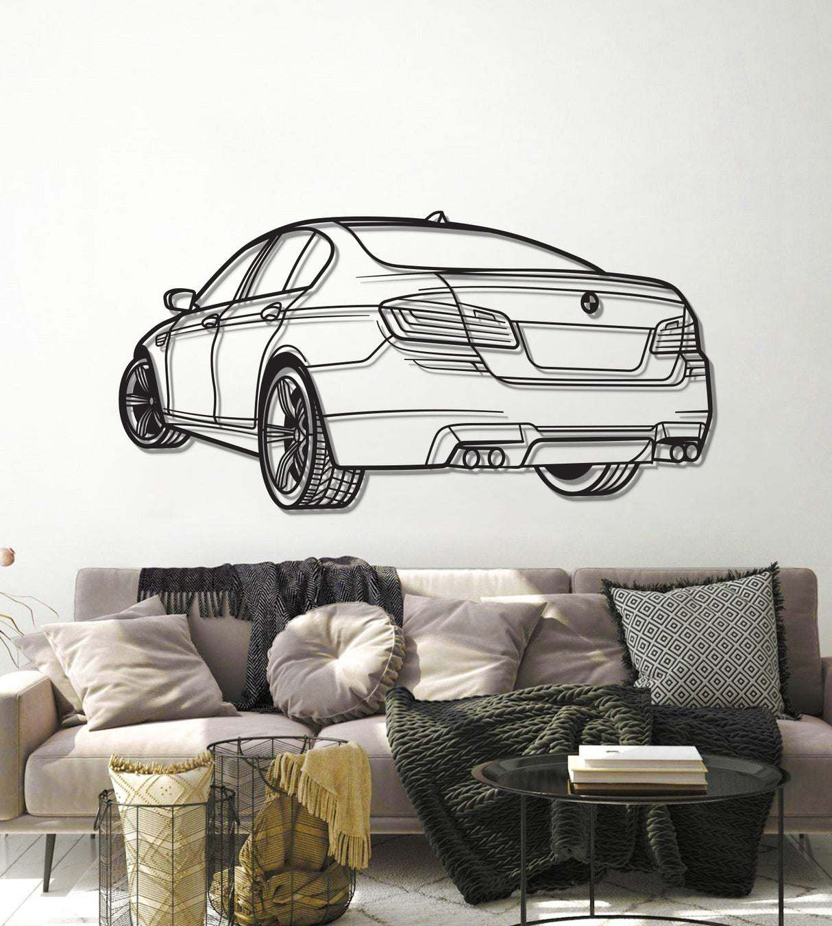 F10 M5 Back Perspective Metal Car Wall Art - NC1301