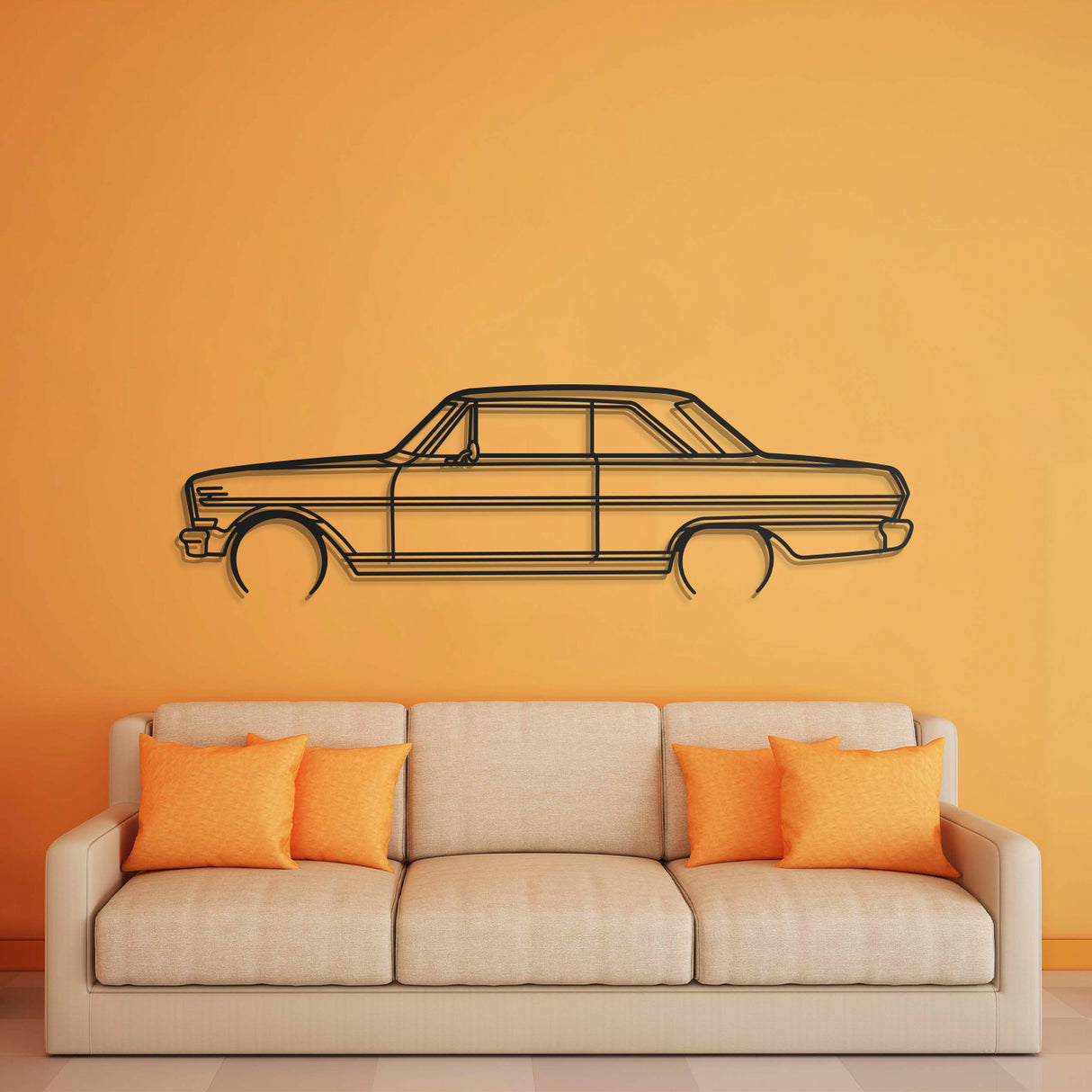 1964 Nova Metal Car Wall Art - NC0071