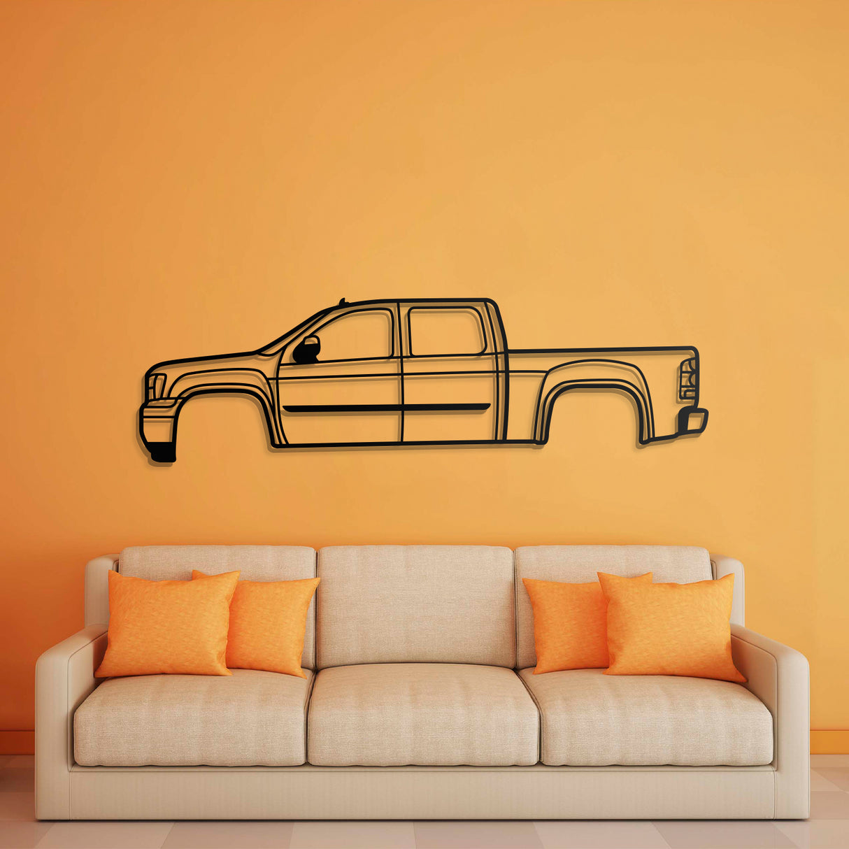 2013 Sierra 1500 3rd Gen Metal Car Wall Art - NC0489