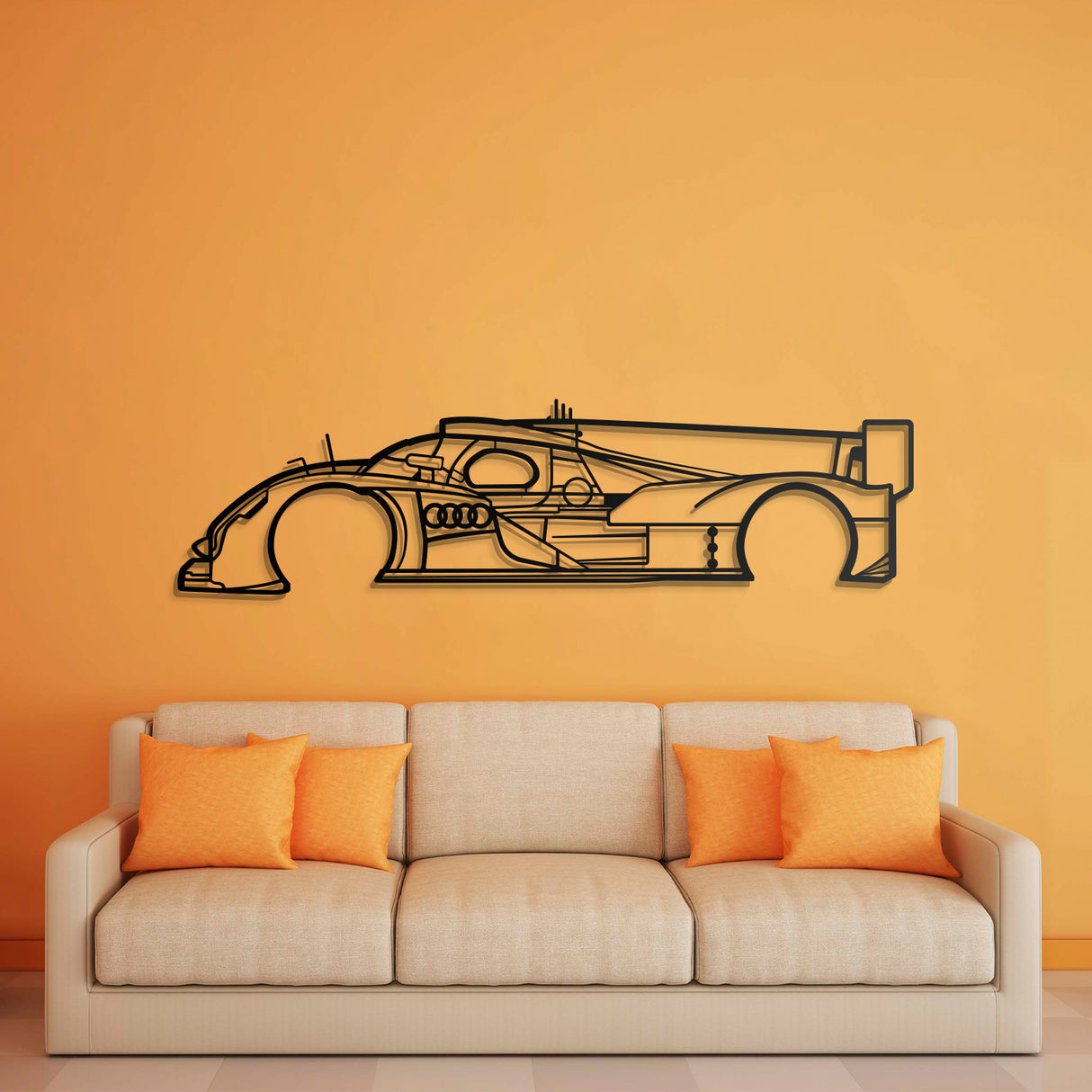 2011 R18 E-TRON Metal Car Wall Art - NC0422