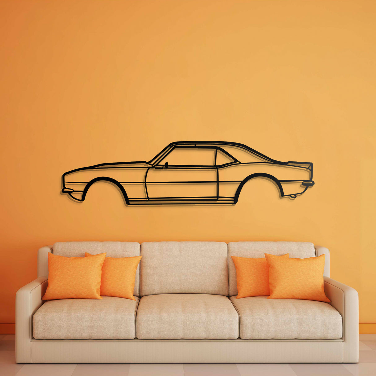 1968 Camaro Metal Car Wall Art - NC0106