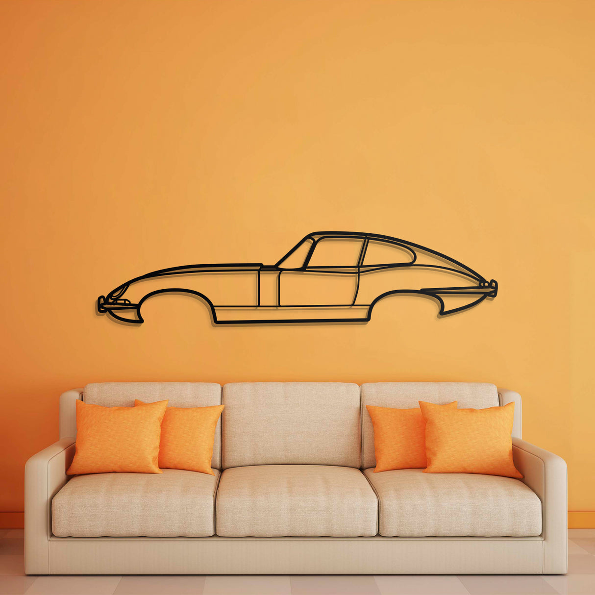 1961 E-Type Metal Car Wall Art - NC0063