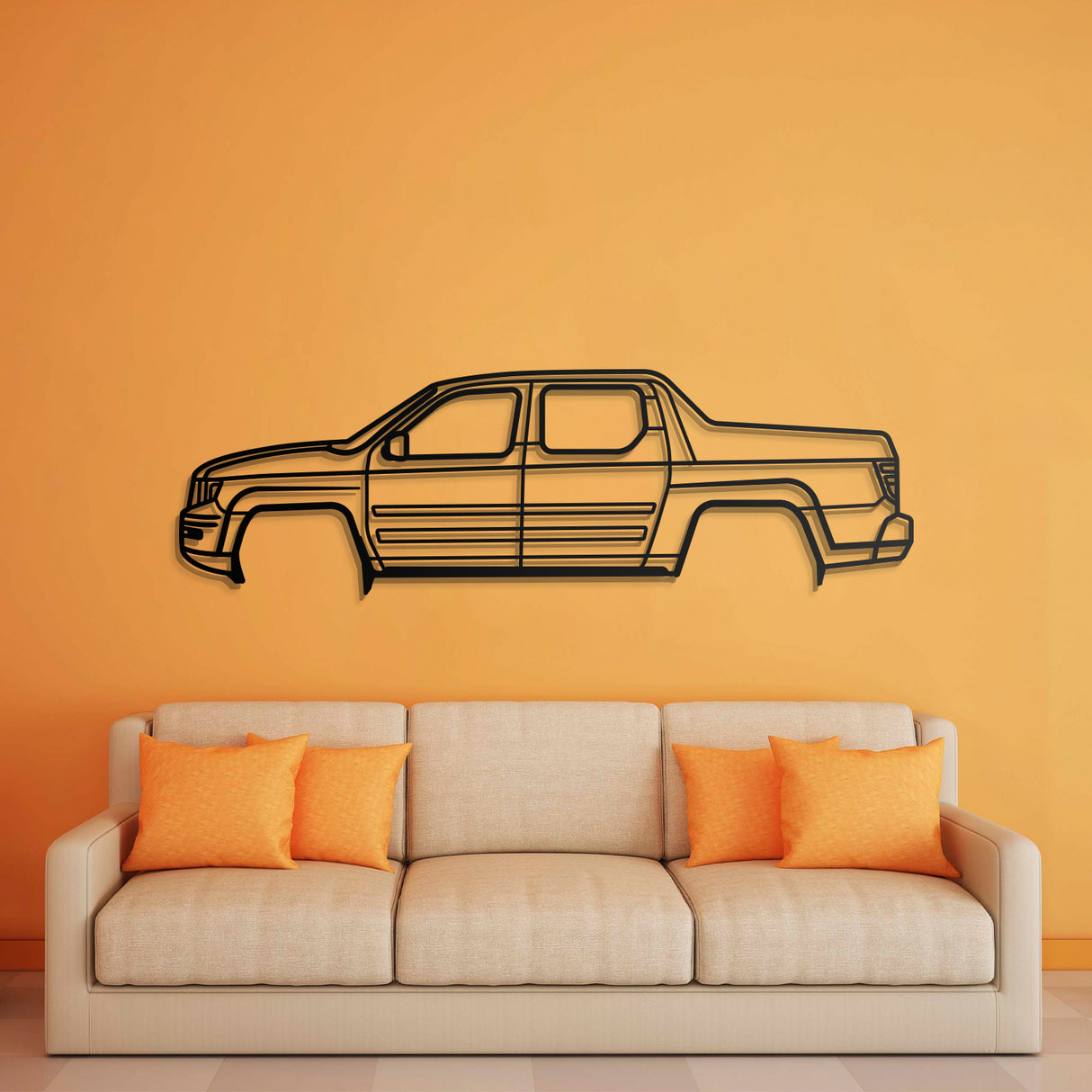 2006 Ridgeline 1st Gen Metal Car Wall Art - NC0335