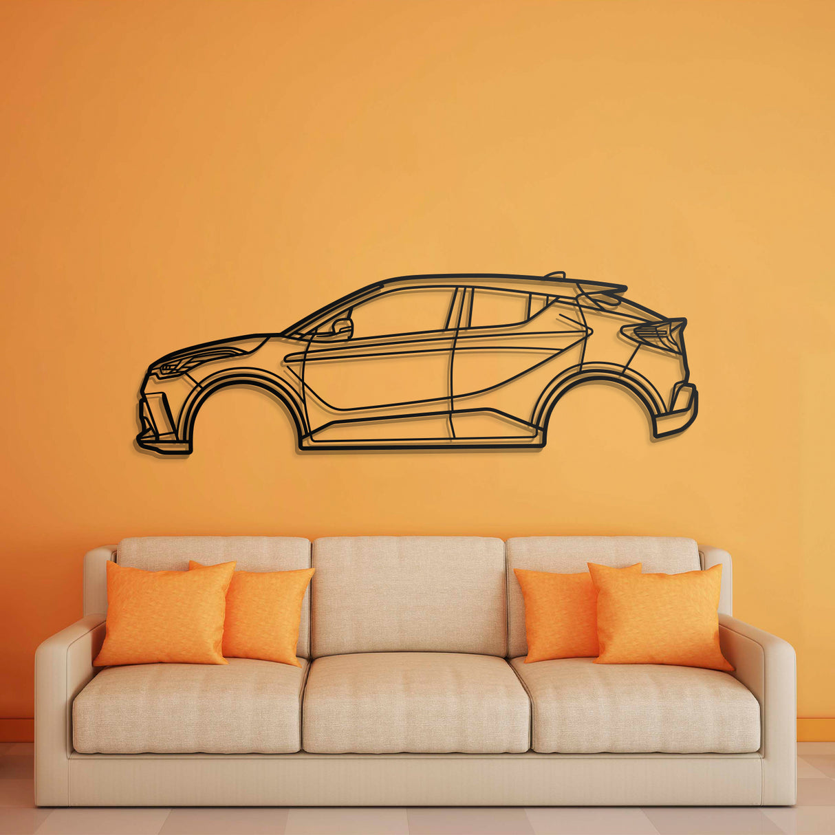 2018 C-HR 1st gen (AX10) Metal Car Wall Art - NC0614