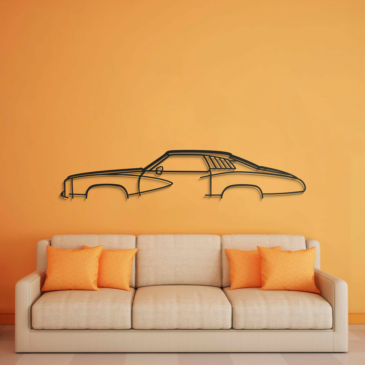 1973 Grand Am Metal Car Wall Art - NC0156