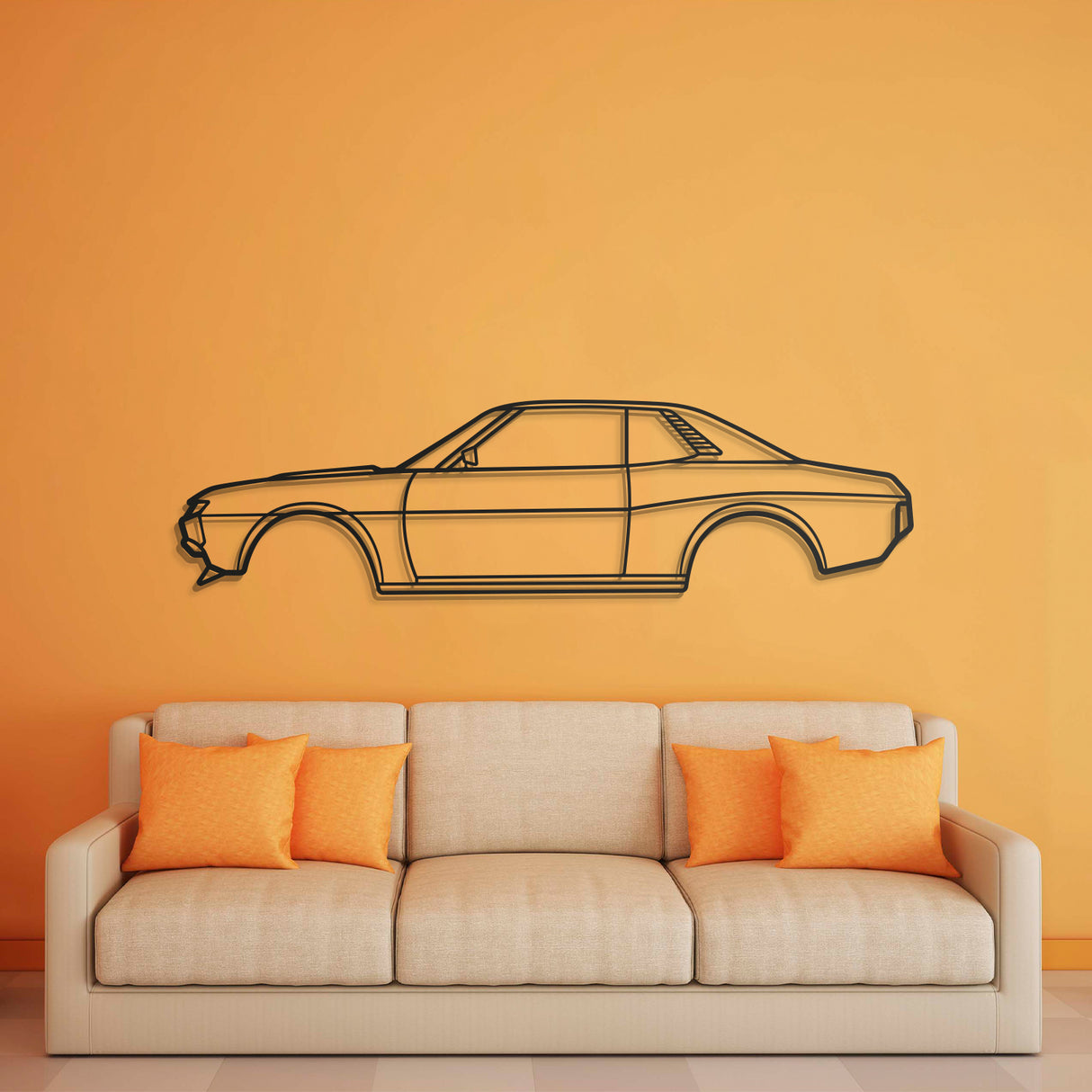 1974 Celica GT Metal Car Wall Art - NC0159