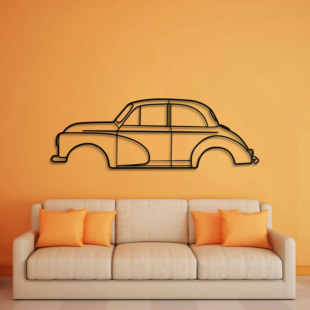 1953 Morris Minor 1000 Metal Car Wall Art - NC0028