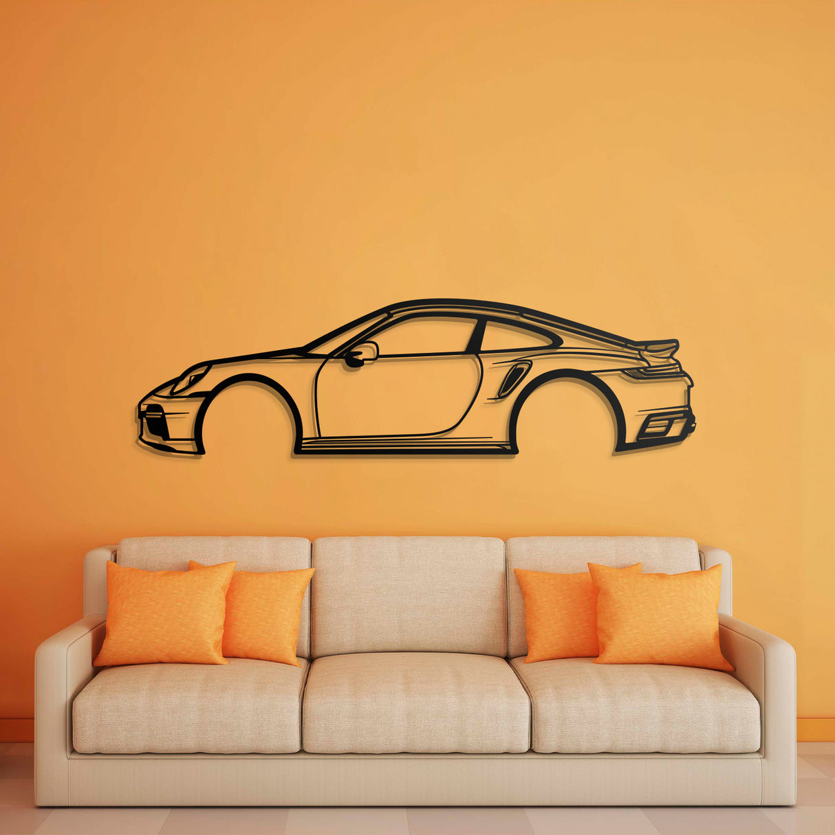 911 993 Metal Car Wall Art - NC0845